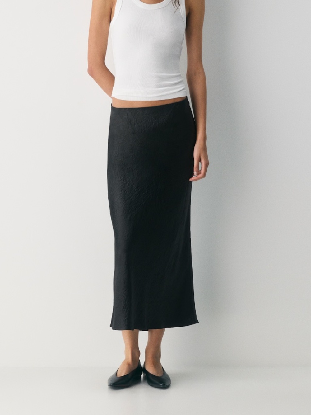 Aritzia Satin Midi Slip Skirt - Worn Once